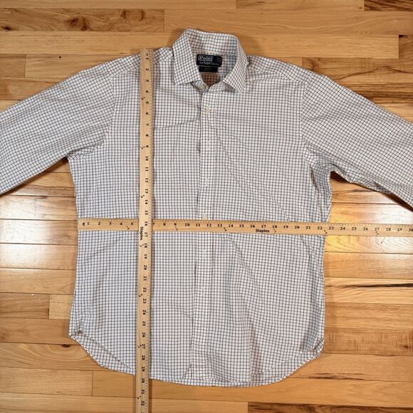 Vintage Polo Ralph Lauren Shirt 16.5 34/35 Blue Regent Button Up Long Sleeve - Picture 4 of 5